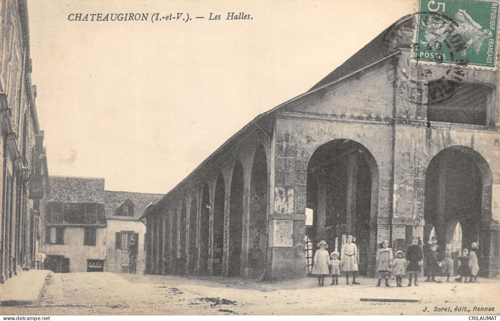 35-CHATEAUGIRON-LES HALLES-N 6012-D/0243 - Châteaugiron
