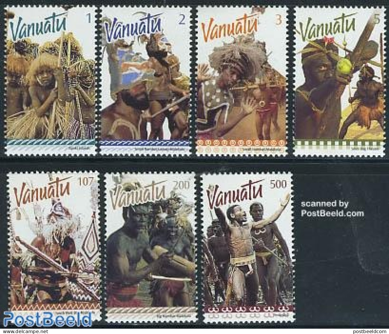 Vanuatu 1999 Tradional Dances 7v, Mint NH, Performance Art - Various - Dance & Ballet - Folklore - Tanz