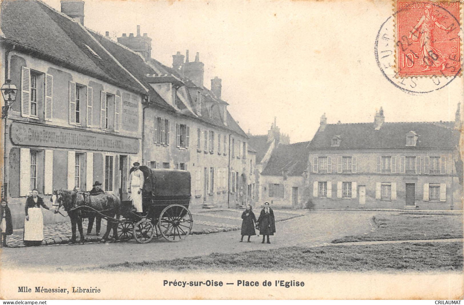 60-PRECY SUR OISE-PLACE DE L EGLISE-N 6012-H/0247 - Précy-sur-Oise