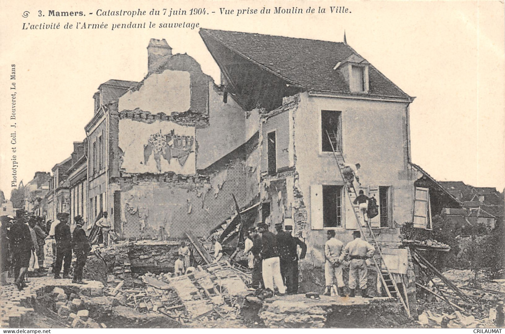 72-MAMERS-DECOMBRES-CATASTROPHE DU 7 JUIN 1904-N 6012-H/0163 - Mamers