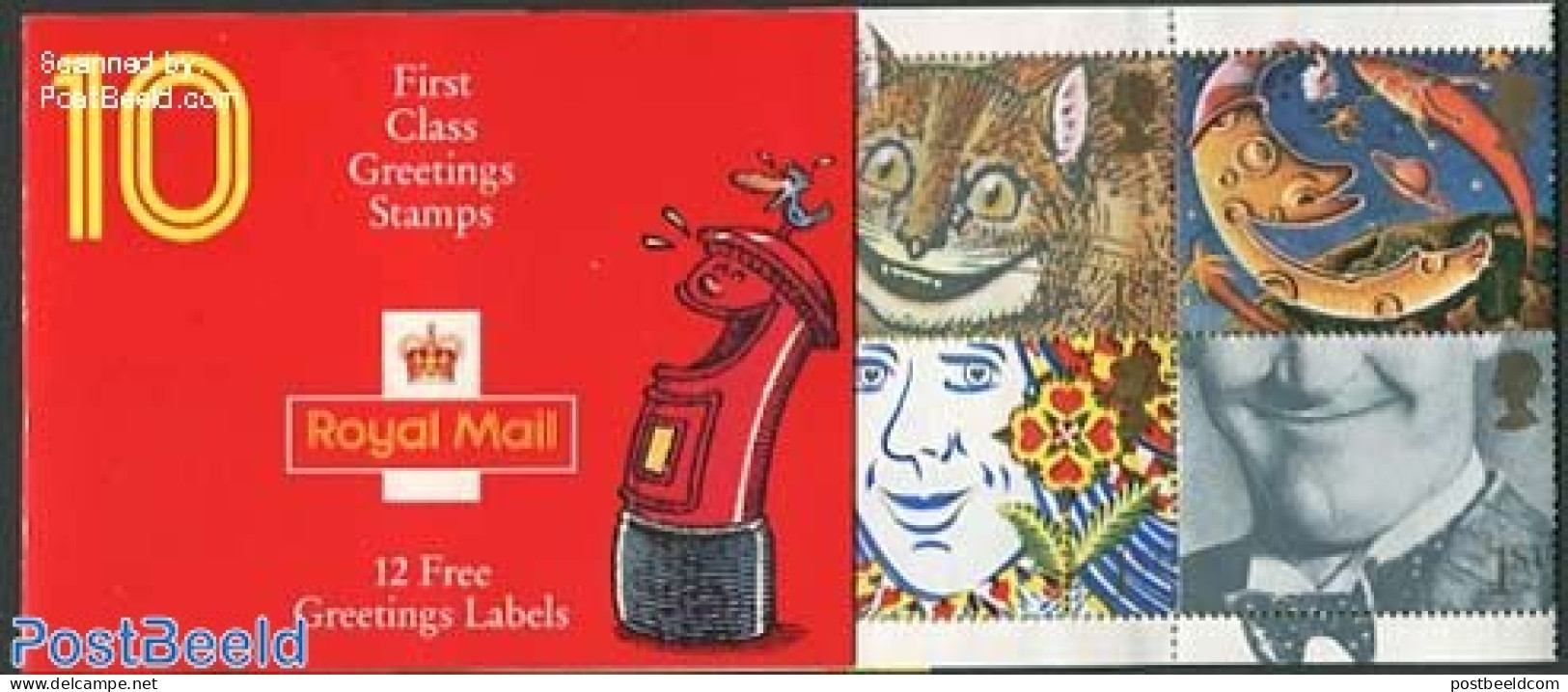 Great Britain 1991 Greetings 1st 10v In Booklet, Mint NH, Nature - Performance Art - Various - Bears - Cats - Circus -.. - Sonstige & Ohne Zuordnung