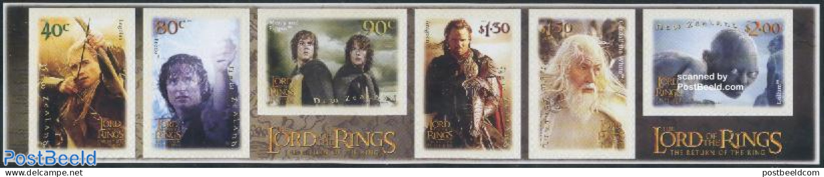 New Zealand 2003 Tolkien, Return Of The King 6v S-a, Mint NH, Nature - Sport - Horses - Shooting Sports - Art - Author.. - Neufs