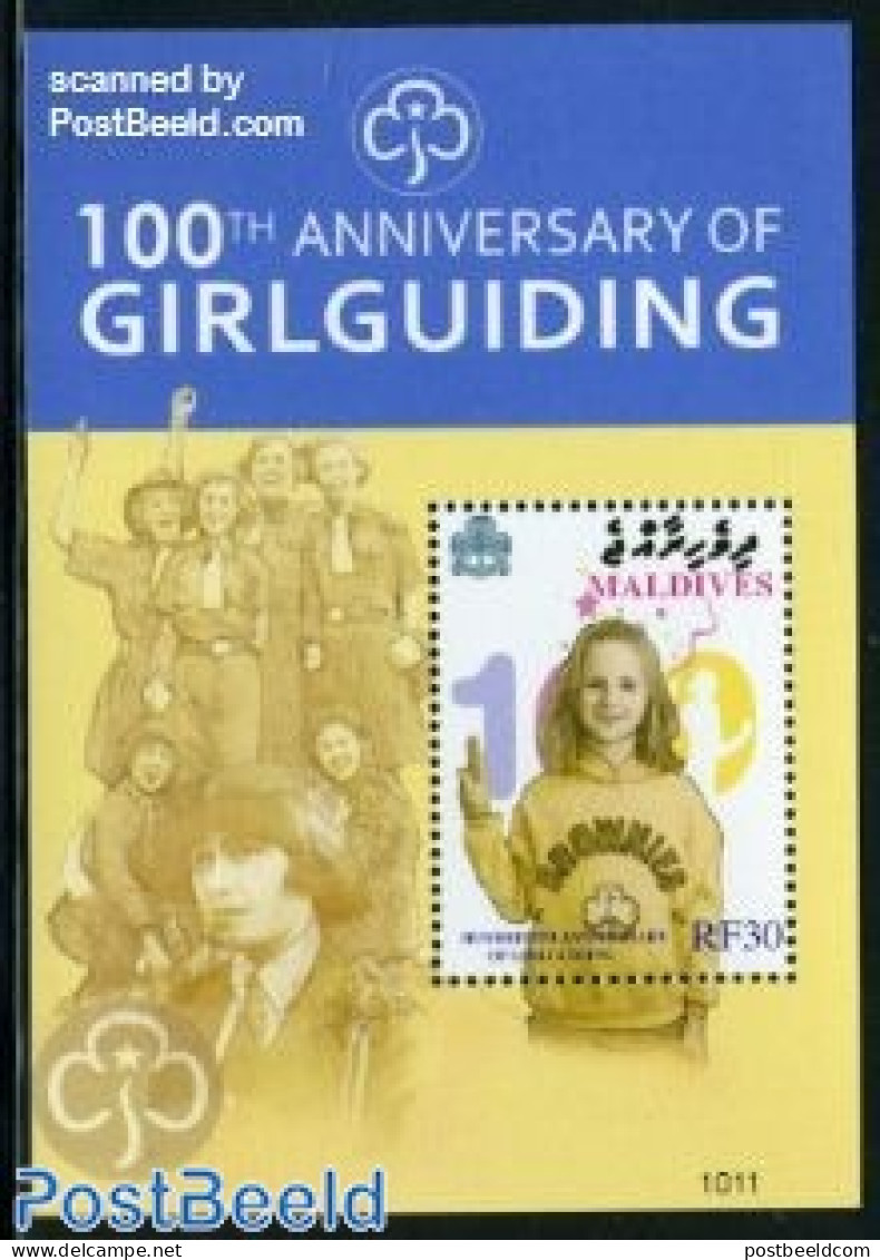 Maldives 2010 100th Ann. Of Girlguiding S/s, Mint NH, Sport - Scouting - Maldivas (1965-...)