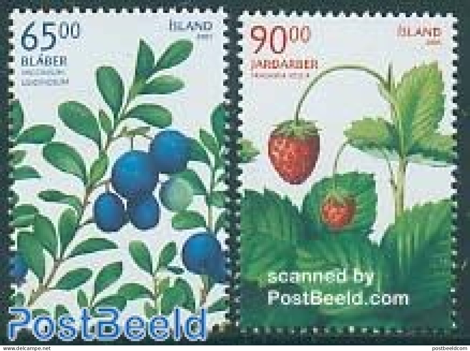 Iceland 2005 Wild Berries 2v, Mint NH, Nature - Fruit - Nuevos