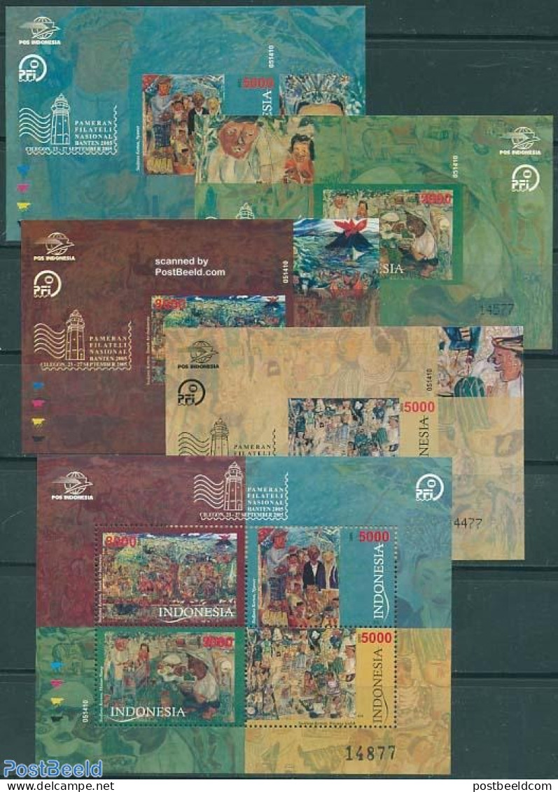 Indonesia 2005 Panfila Banten 5 S/s, Mint NH, Philately - Art - Paintings - Indonesia