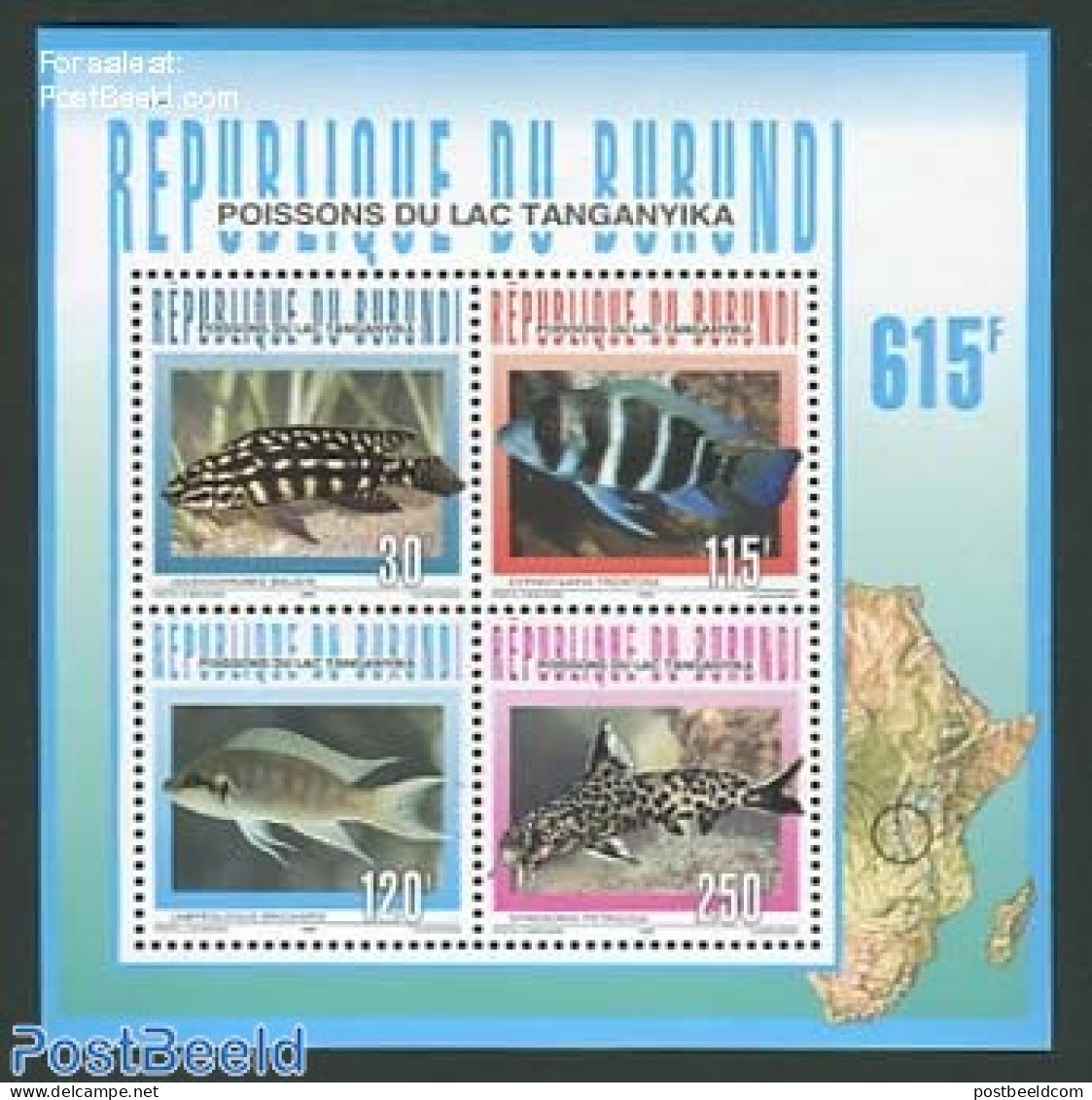 Burundi 1996 Fish S/s, Mint NH, Nature - Fish - Peces