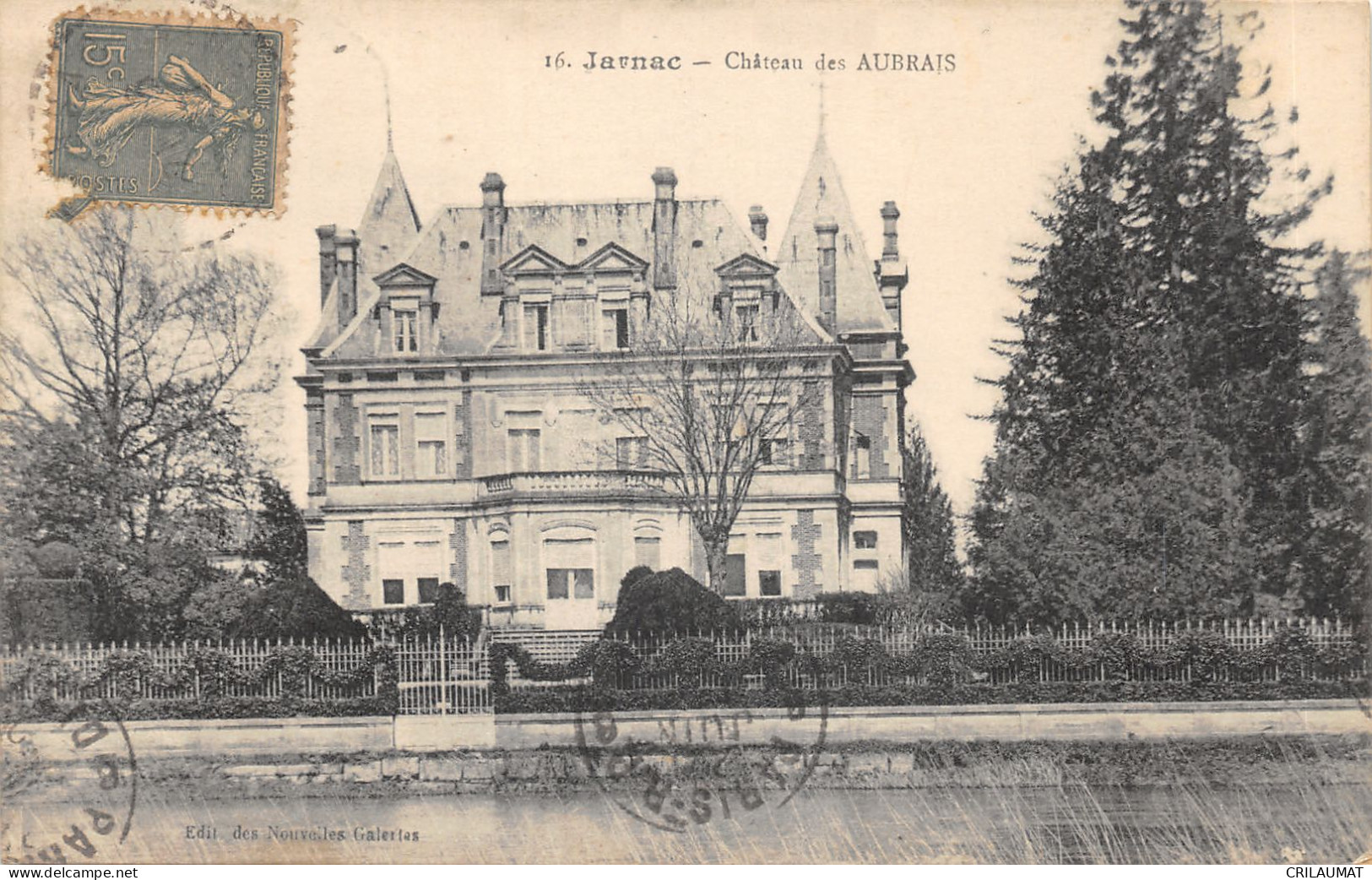 16-JARNAC-CHATEAU DES AUBRAIS-N 6013-C/0239 - Jarnac
