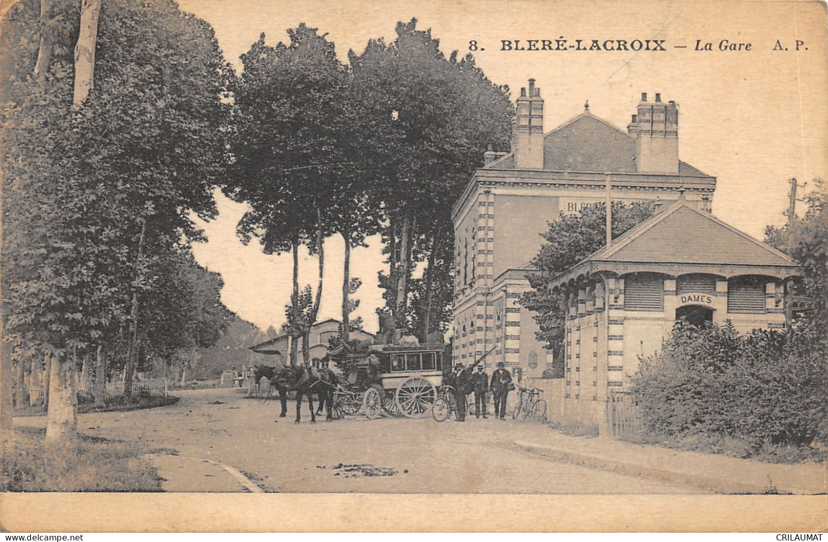 37-BLERE LACROIX-LA GARE-ATTELAGE-N 6013-C/0013 - Bléré