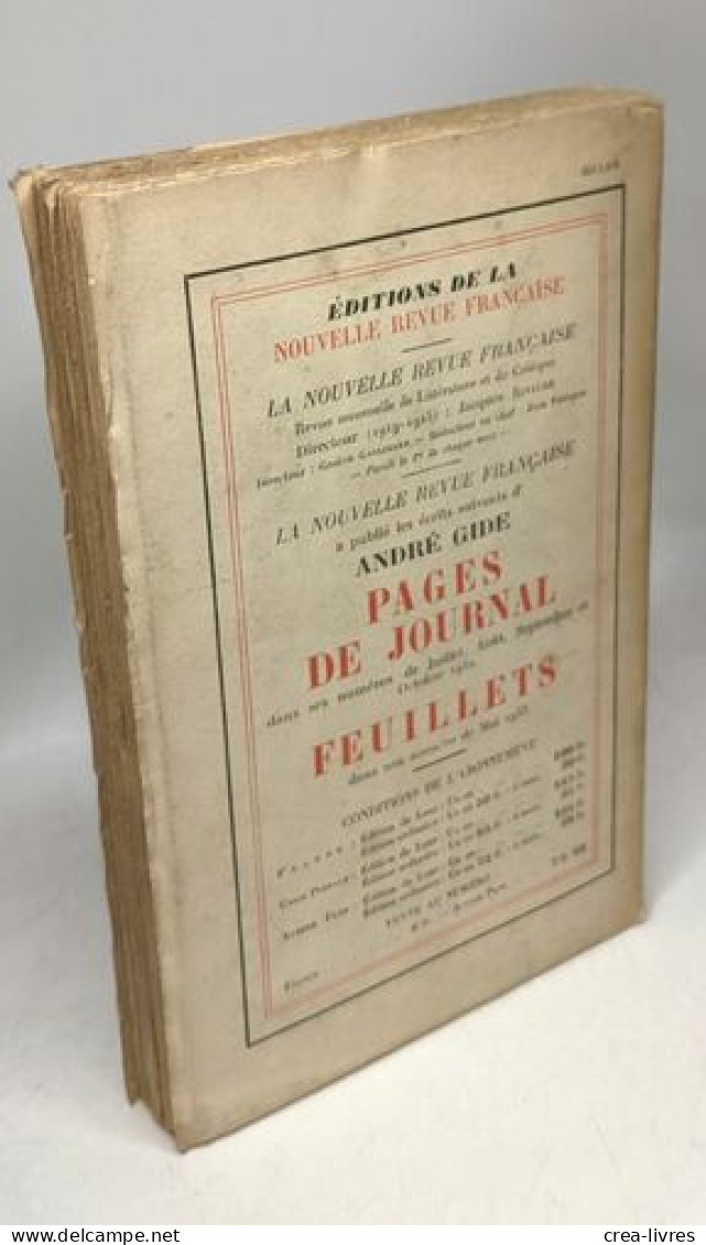 Pages De Journal Gide 1929-1932 - Biographie