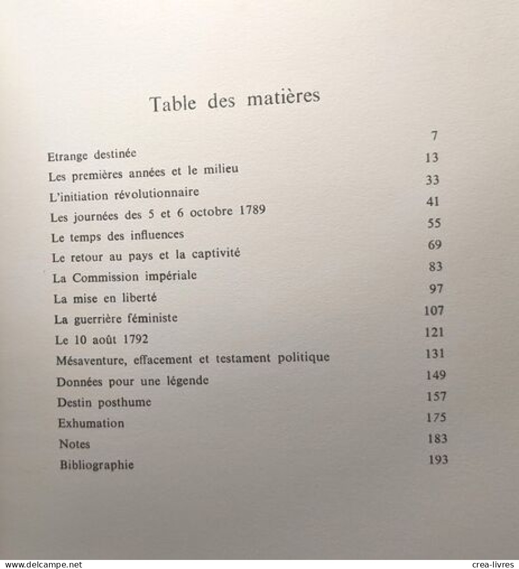 Le Double Destin De Théroigne De Marcourtdite De Méricourt - Biografie