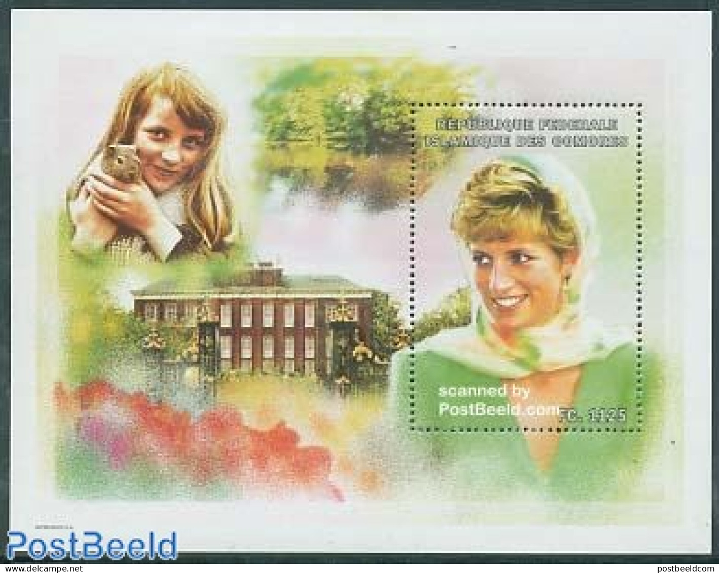 Comoros 1998 Death Of Diana S/s, Mint NH, History - Charles & Diana - Kings & Queens (Royalty) - Familles Royales