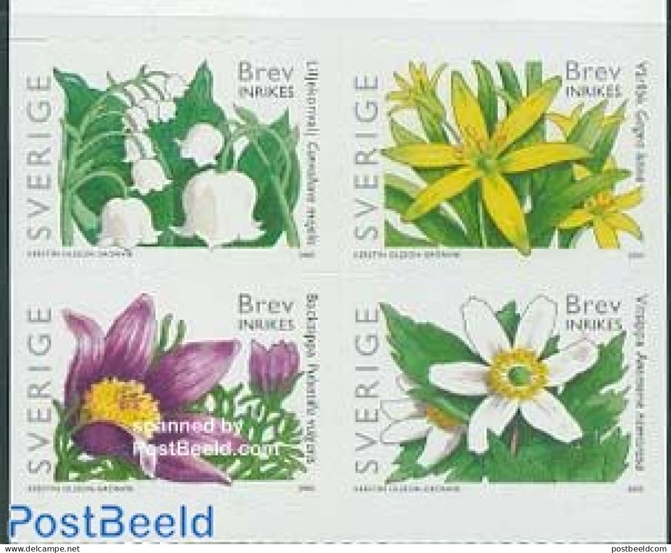 Sweden 2005 Flowers 4v S-a, New Perforation 6.5, Mint NH, Nature - Flowers & Plants - Ungebraucht