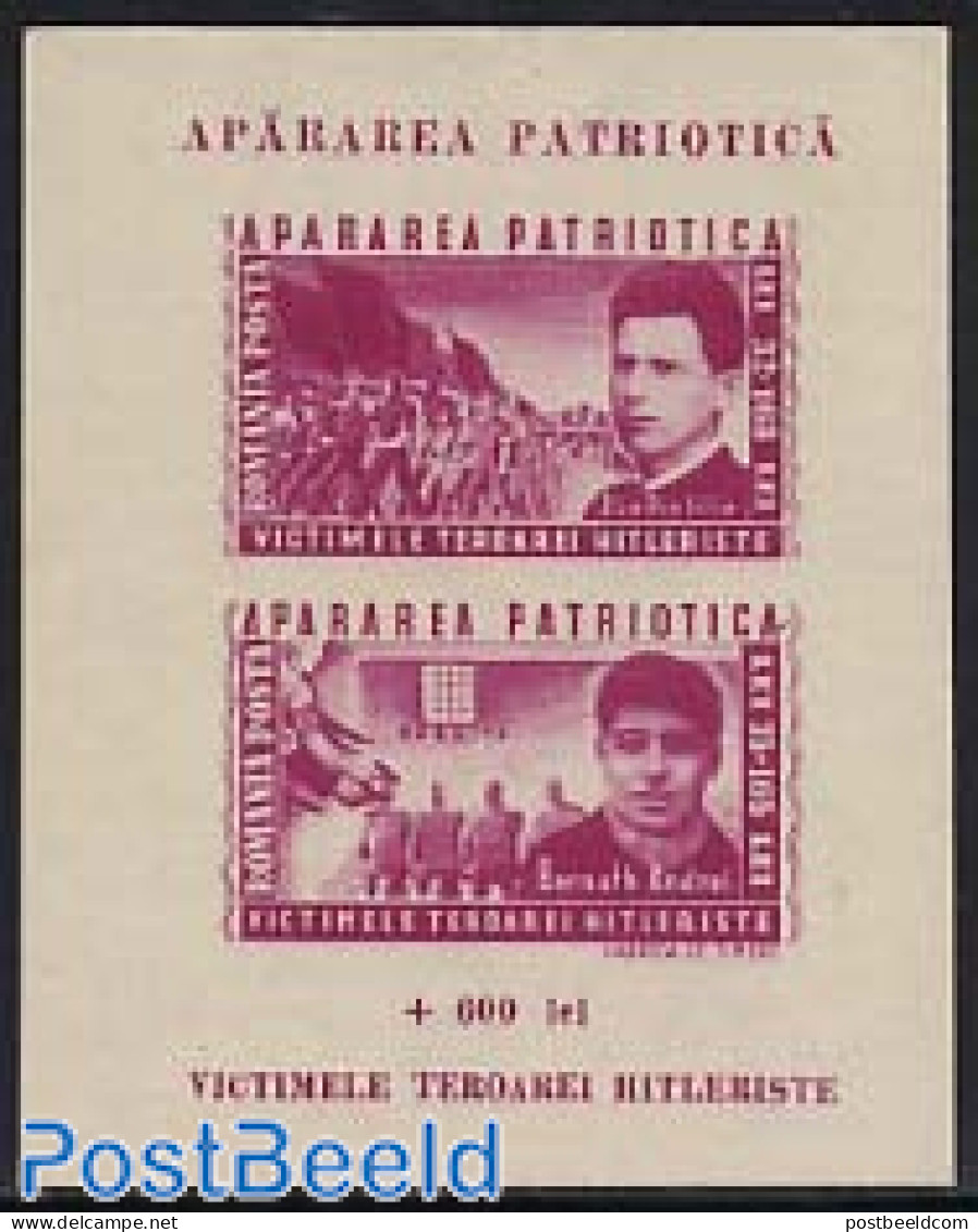 Romania 1945 Resistance S/s, Mint NH - Unused Stamps