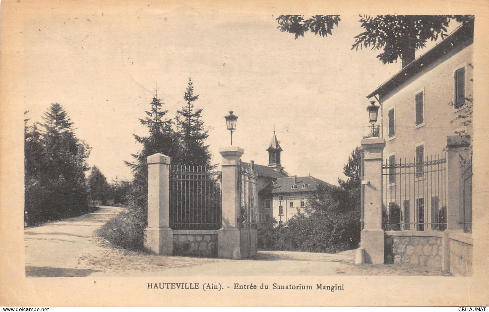 01-HAUTEVILLE-ENTREE DU SANATORIUM MANGINI-N 6013-D/0199 - Hauteville-Lompnes