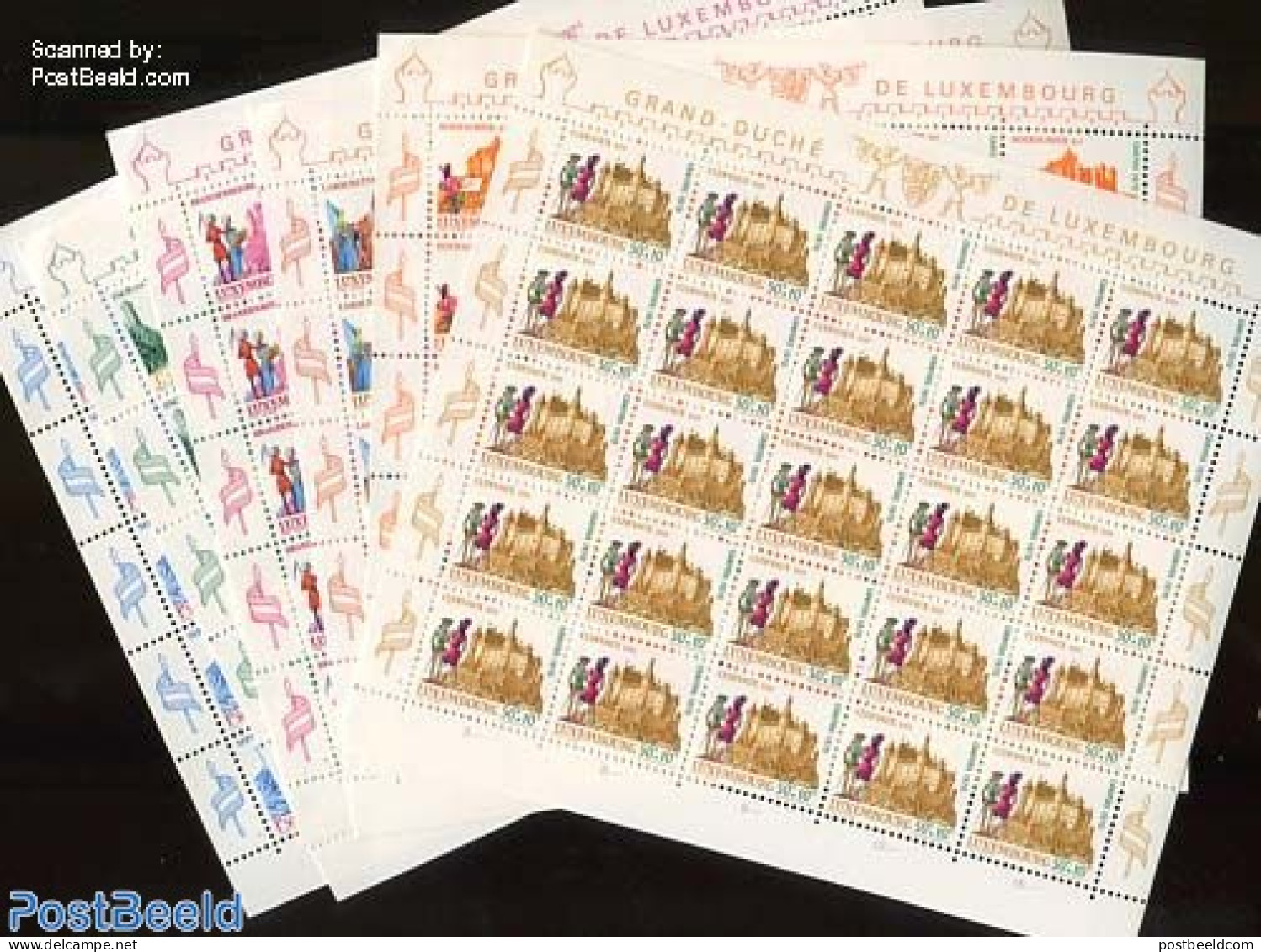 Luxemburg 1970 Caritas 6 M/s, Mint NH, Art - Castles & Fortifications - Nuevos