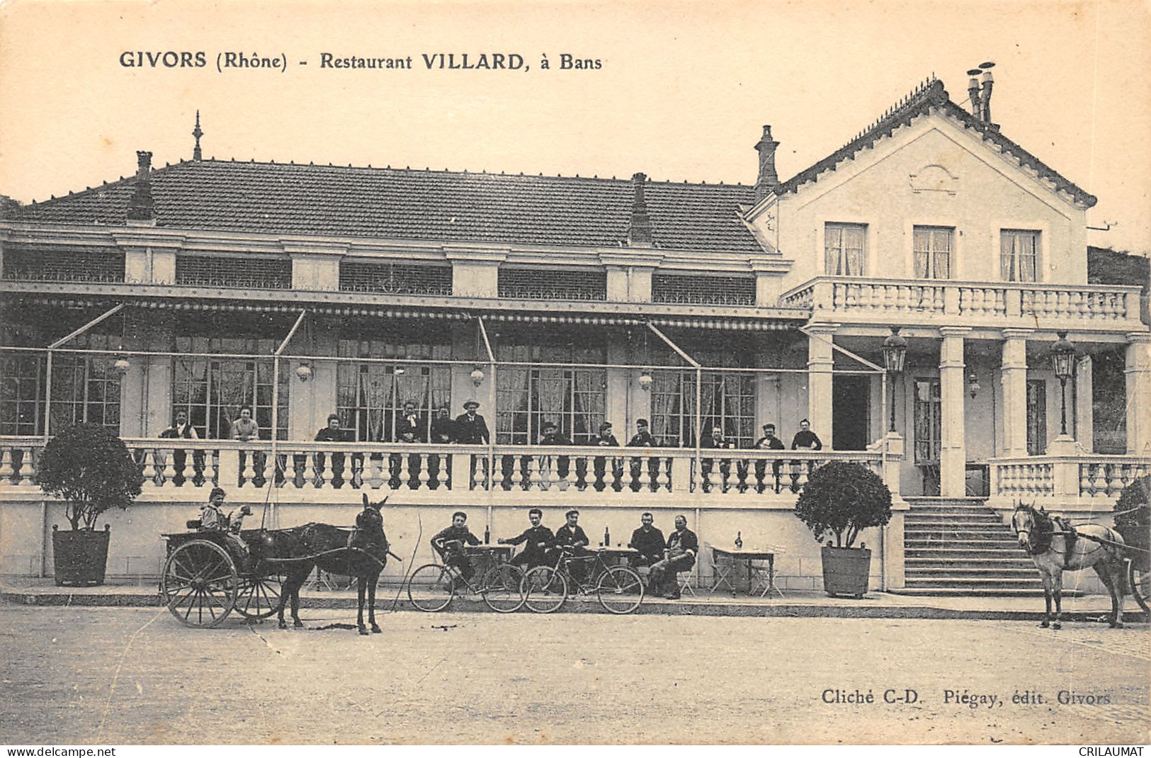 69-GIVORS-RESTAURANT VILLARD-ATTELAGE-N 6013-G/0041 - Givors