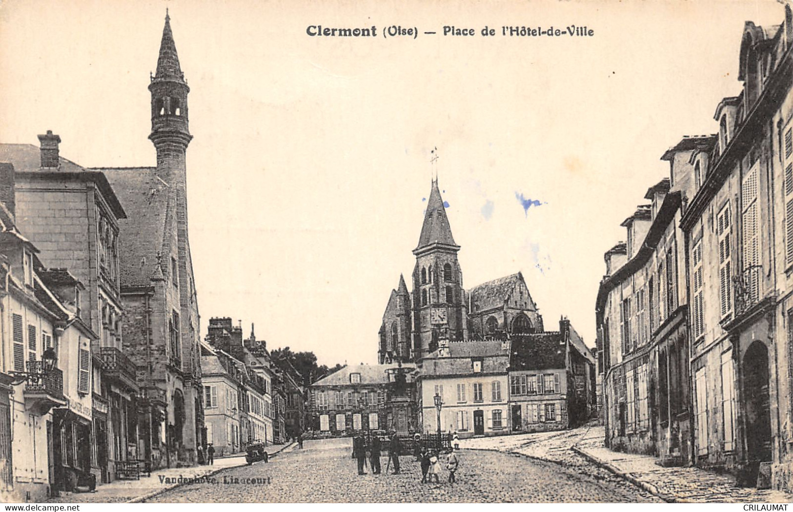 60-CLERMONT -PLACE DE L HOTEL DE VILLE-N 6013-F/0271 - Clermont