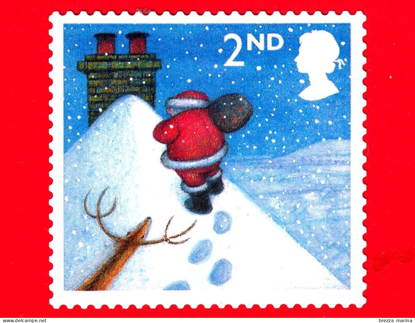 INGHILTERRA - GB - GRAN BRETAGNA - 2004 - Natale - Christmas - Noel - Navidad - Babbo Natale Su Snowy - 2nd (21) - Used Stamps