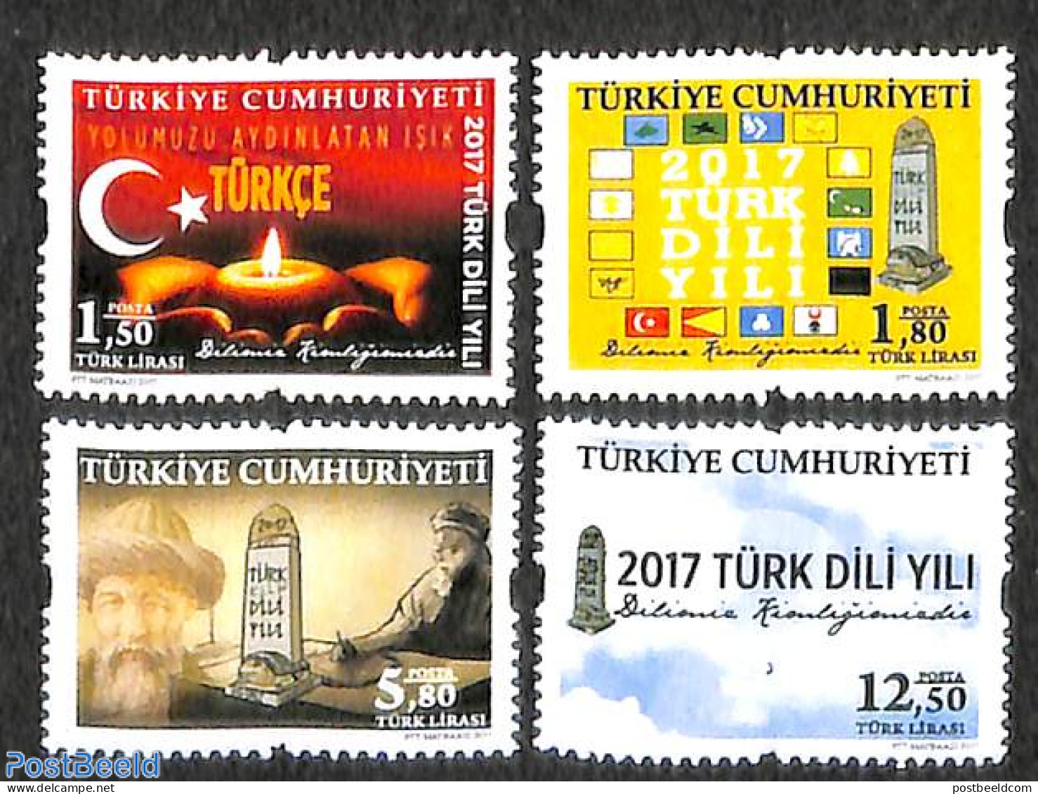 Türkiye 2017 Turkish Language Year 4v, Mint NH, Science - Esperanto And Languages - Other & Unclassified