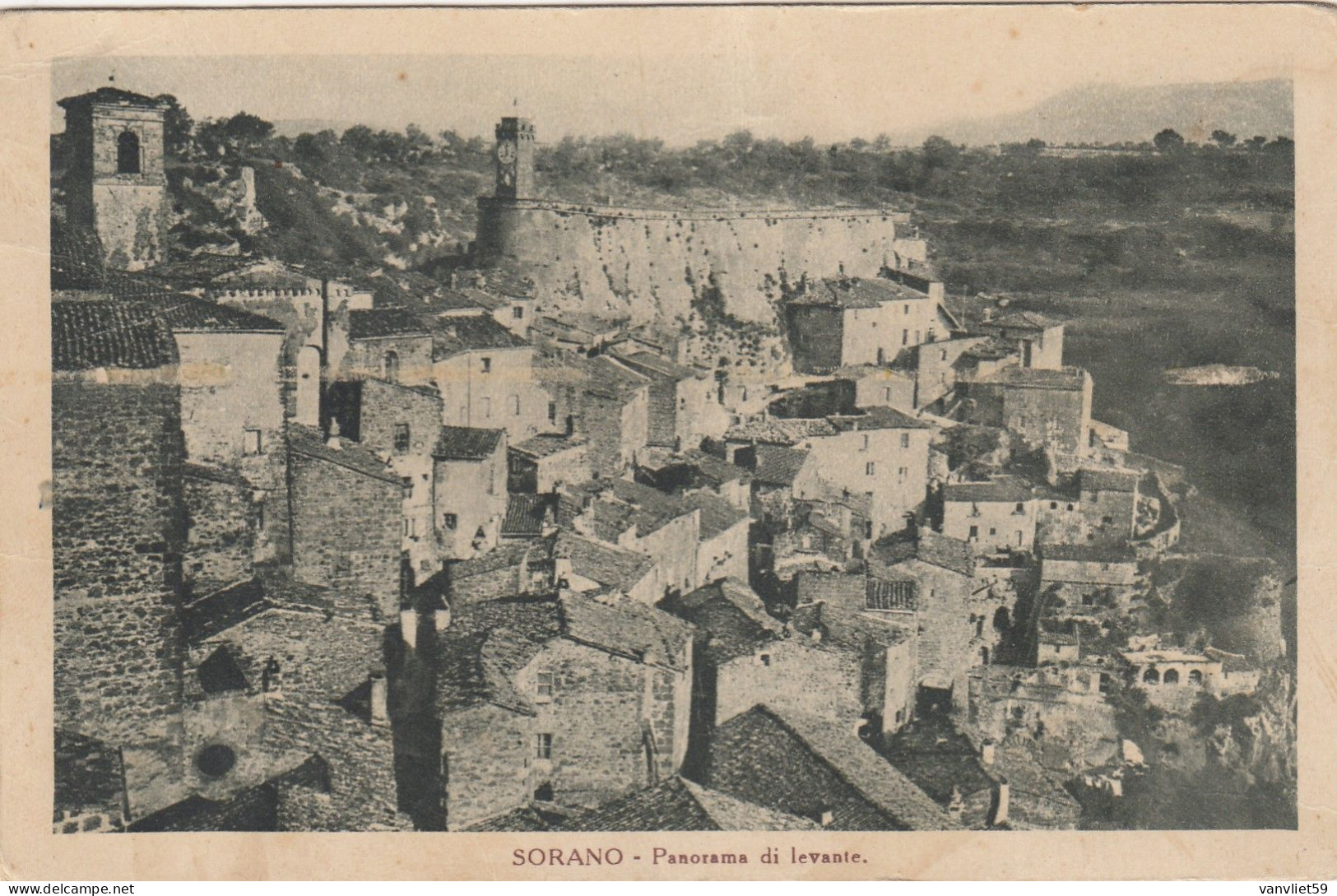 SORANO-GROSSETO-PANORAMA DI LEVANTE- CARTOLINA VIAGGIATA IL 15-9-1938 - Grosseto