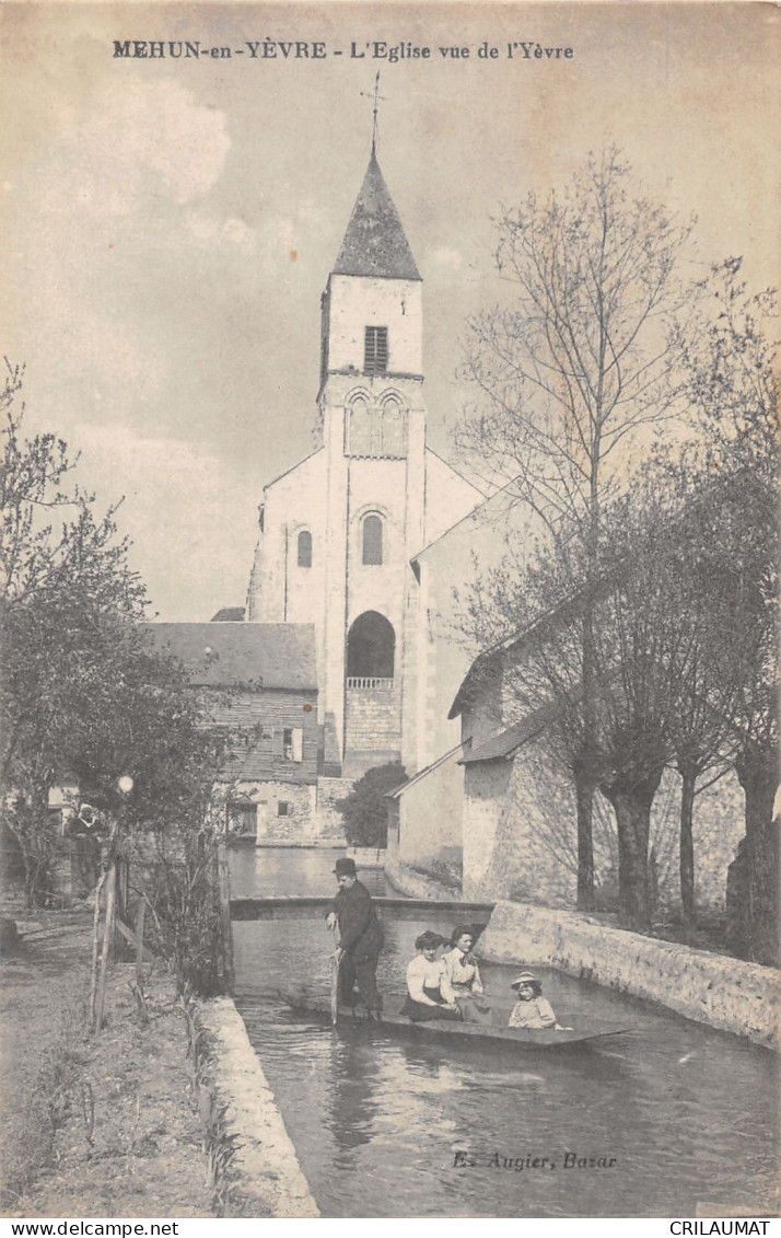 18-MEHUN EN YEVRE-L EGLISE-BARQUE SUR L YEVRE-N 6014-C/0235 - Mehun-sur-Yèvre