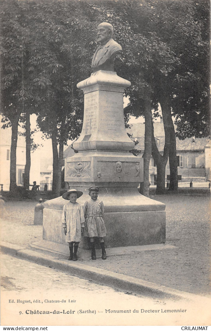 72-CHATEAU DU LOIR-MONUMENT DU DOCTEUR LEMONNIER-N 6014-B/0383 - Chateau Du Loir