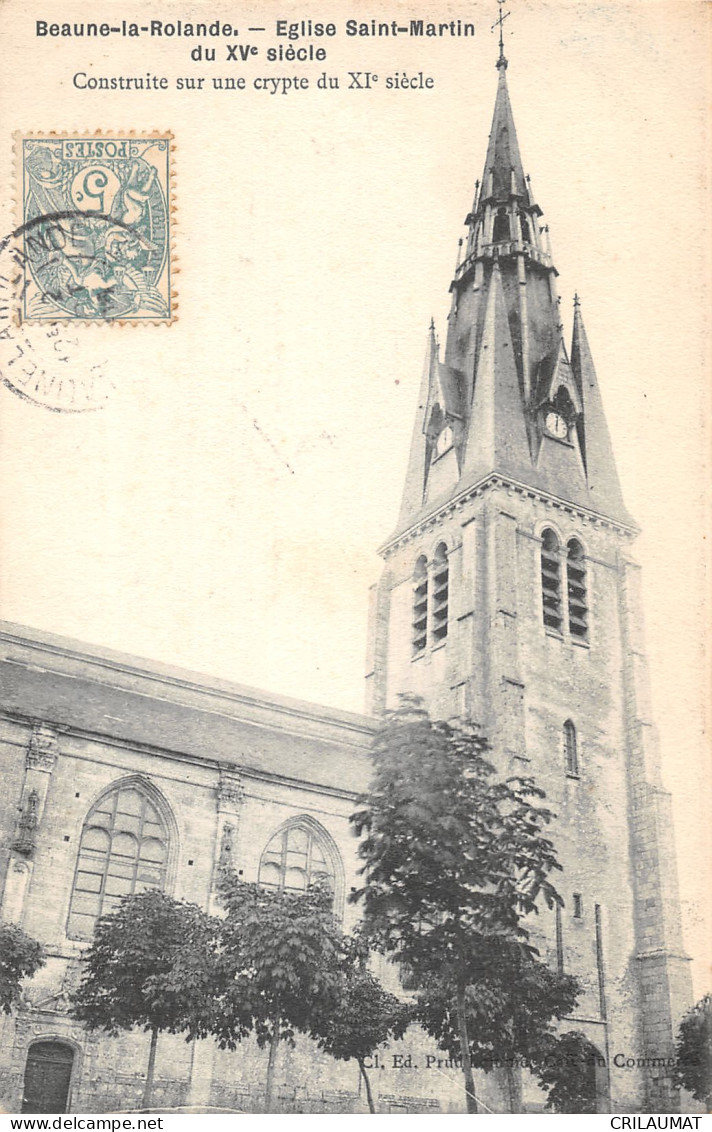 45-BEAUNE LA ROLANDE-EGLISE SAINT MARTIN-N 6014-E/0193 - Beaune-la-Rolande