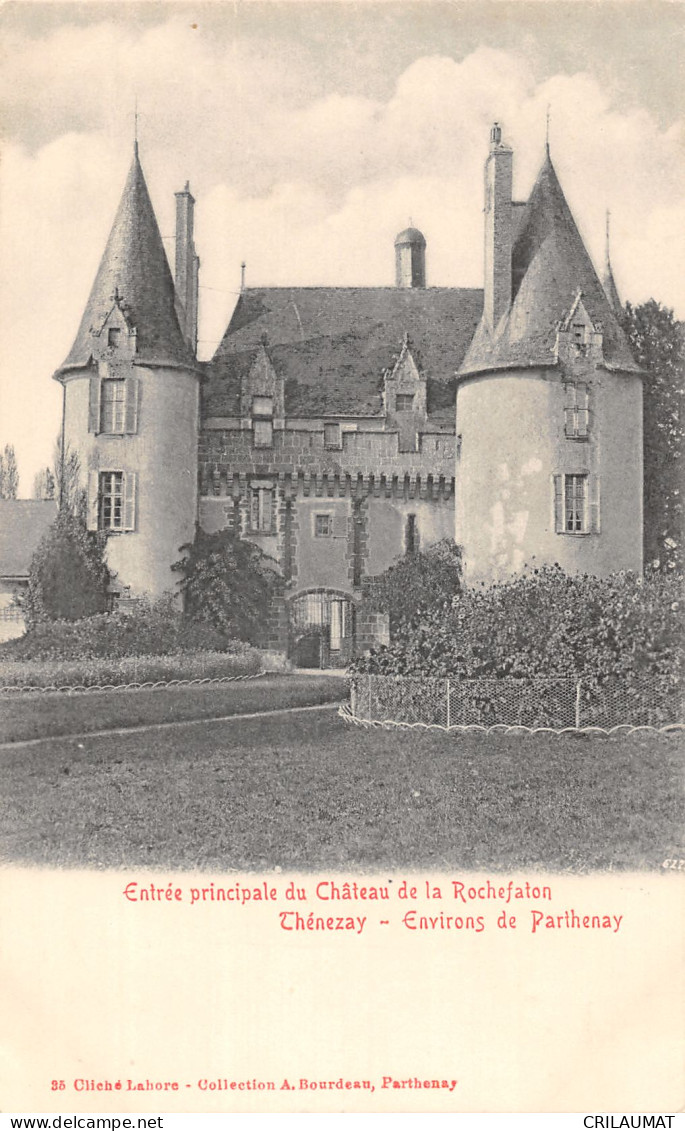 79-THENEZAY-CHATEAU DE LA ROCHEFATON-N 6014-E/0161 - Thenezay