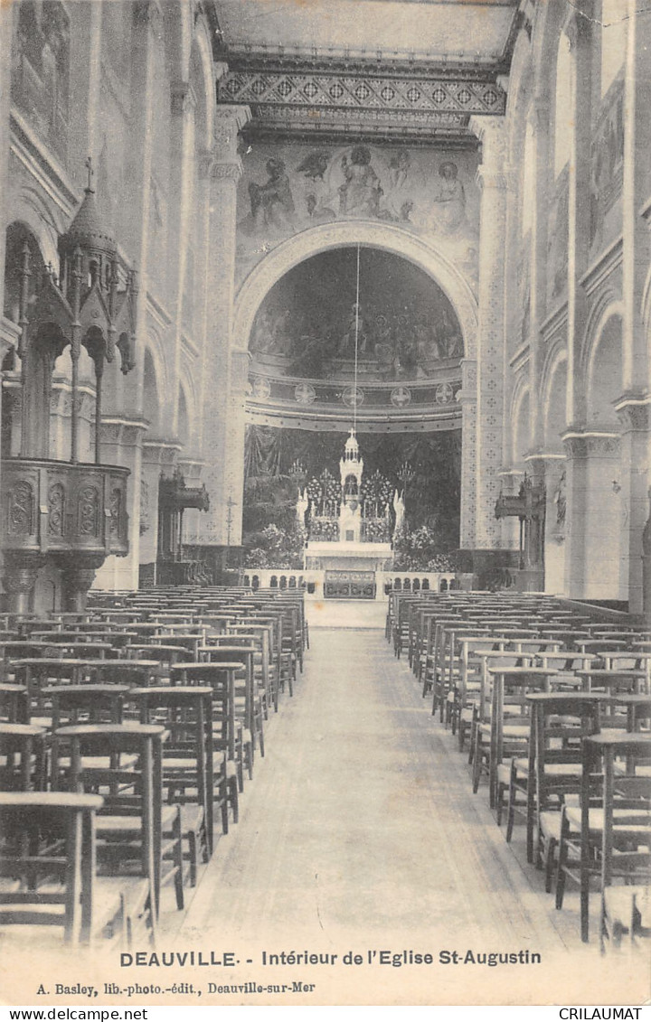 14-DEAUVILLE-INTERIEUR DE L EGLISE SAINT AUGUSTIN-N 6014-D/0211 - Deauville