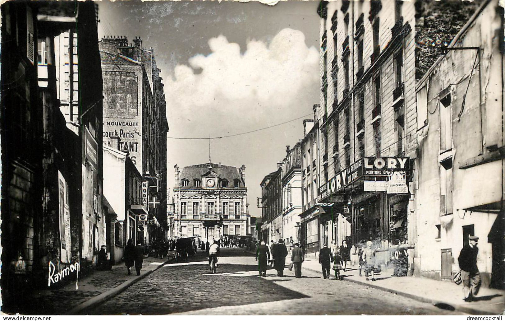 93 BAGNOLET. Mairie Et Rue Raoul Berton Devenue Rue Du Progrès Photo Cpsm Petit Format - Bagnolet