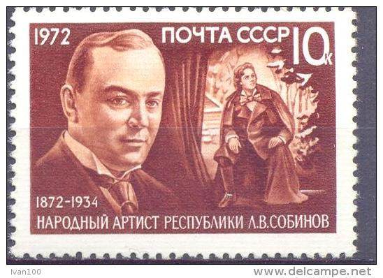 1972. USSR/Russia, L. Sobinov, Singer, 1v, Mint/** - Neufs