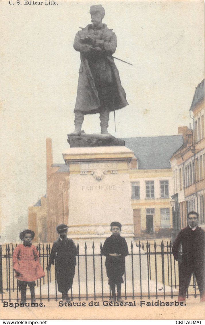 62-BAPAUME-STATUE DU GENERAL FAIDHERBE-N 6015-A/0369 - Bapaume