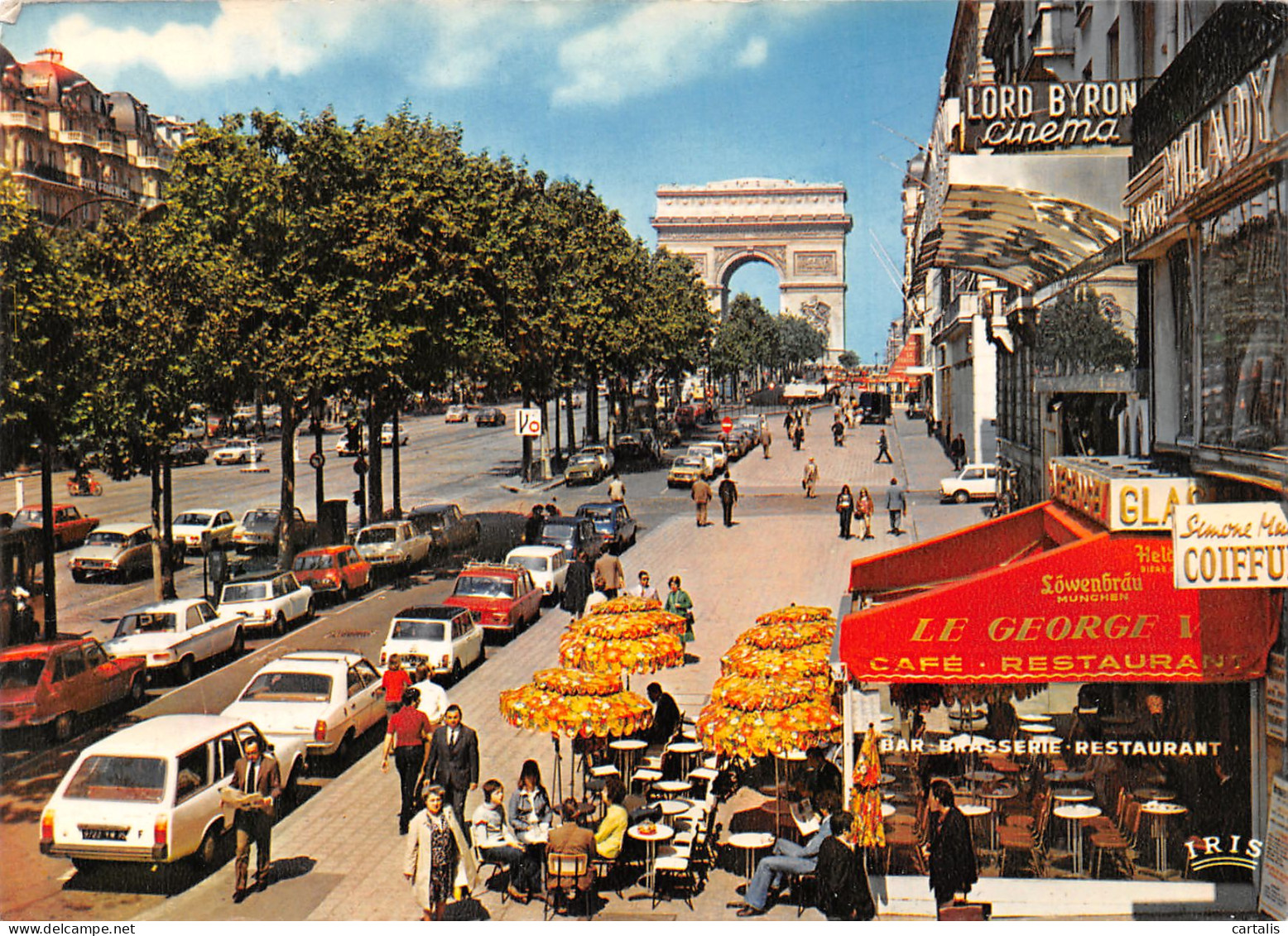 75-PARIS ARC DE TRIOMPHE ET LES CHAMPS ELYSEES-N°4152-D/0333 - Arc De Triomphe