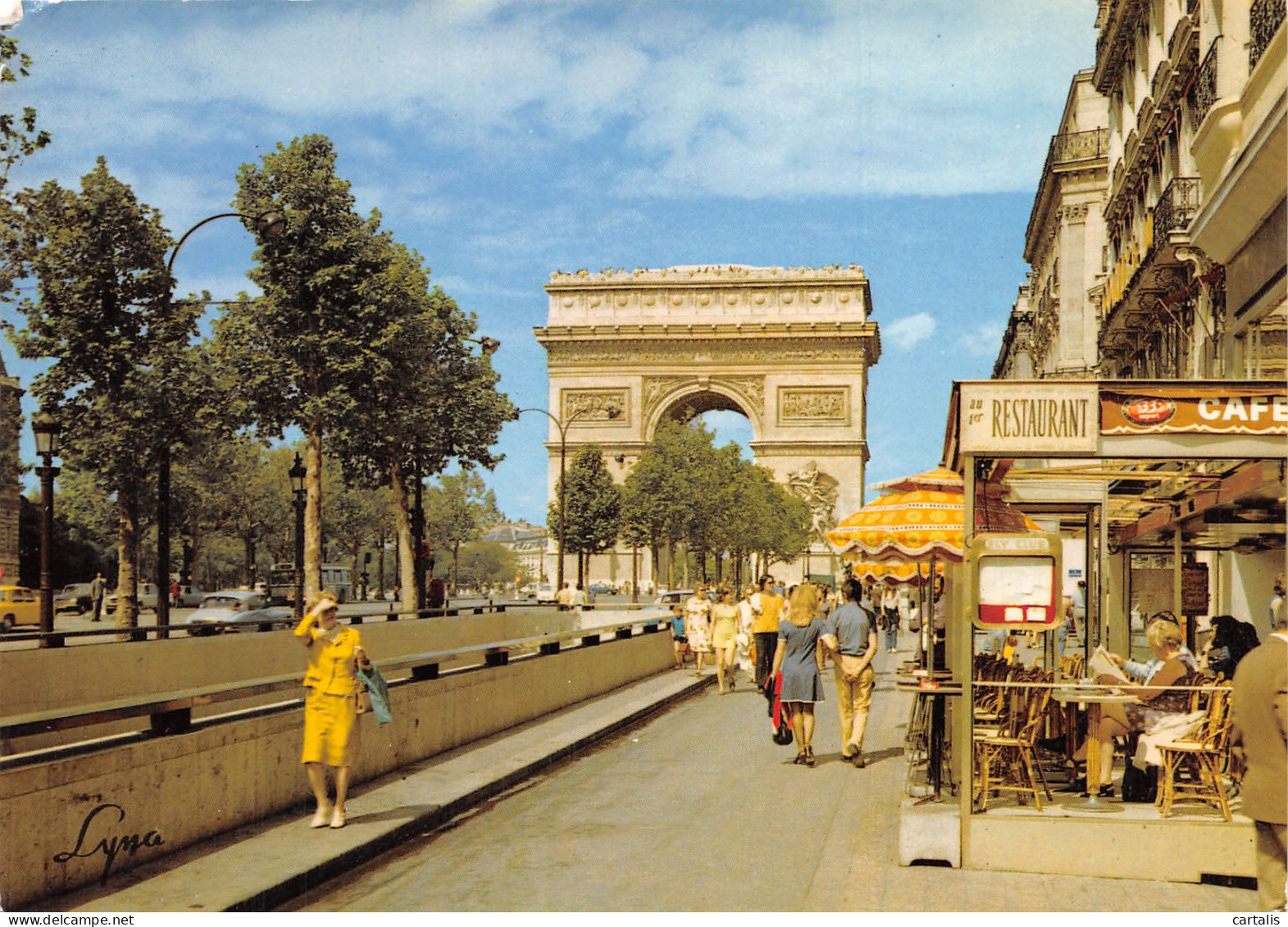 75-PARIS ARC DE TRIOMPHE ET LES CHAMPS ELYSEES-N°4152-D/0323 - Arc De Triomphe