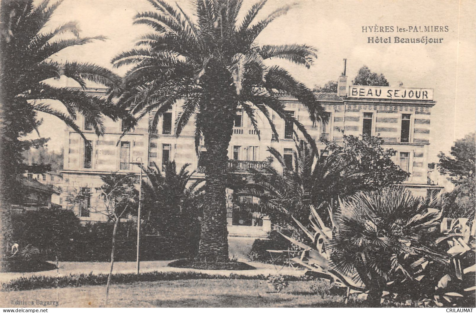 83-HYERES LES PALMIERS-HOTEL BEAUSEJOUR-N 6015-F/0021 - Hyeres