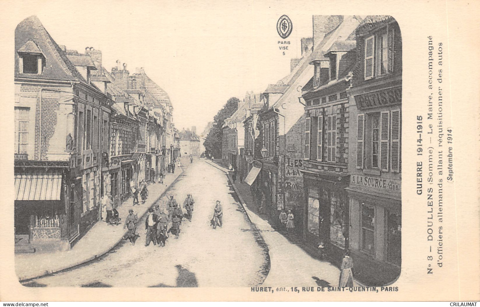 80-DOULLENS-MAIRE ET OFFICIERS ALLEMANDS-N 6015-D/0217 - Doullens