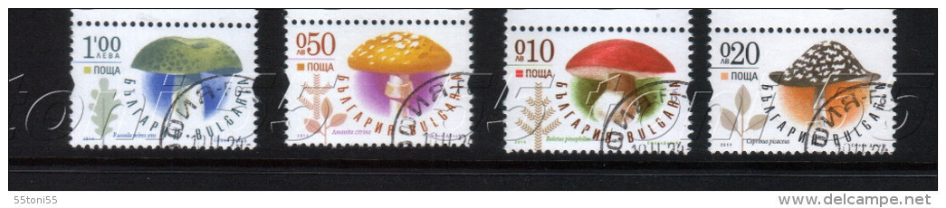 2014 MUSHROOMS / Champignons Set Of 4v-used/oblitere (O) Bulgaria / Bulgarie - Gebruikt