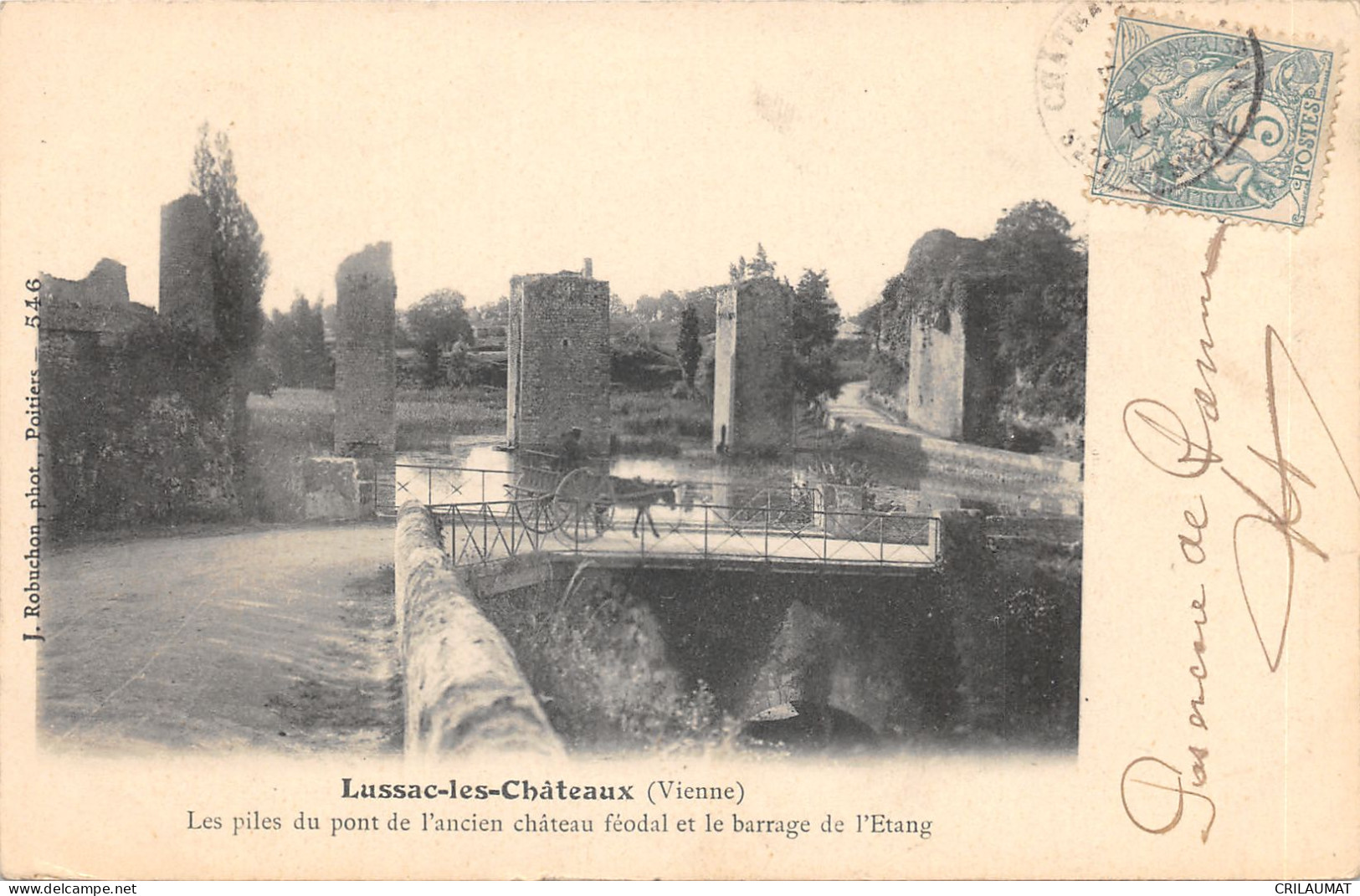 86-LUSSAC LES CHATEAUX-ANCIEN CHATEAU FEODAL-N 6015-G/0231 - Lussac Les Chateaux