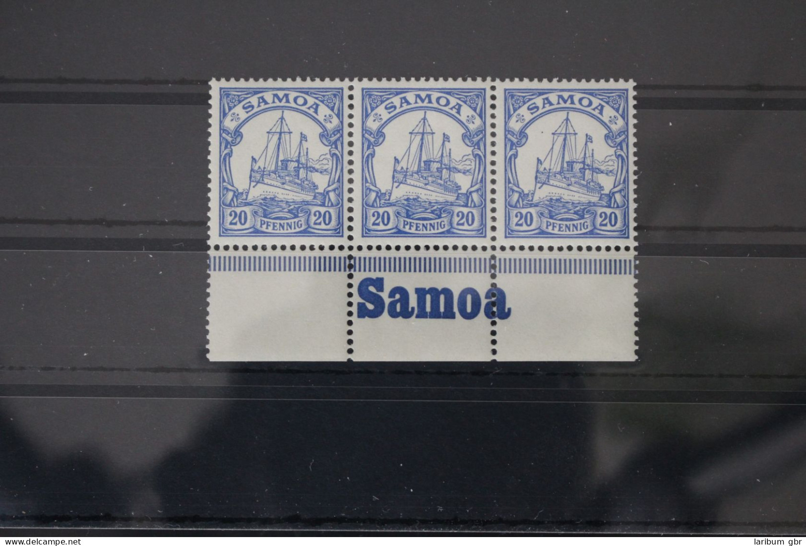 Deutsche Kolonien Samoa 10 Postfrisch Als Streifen Mit Landesnamen #WN076 - Samoa