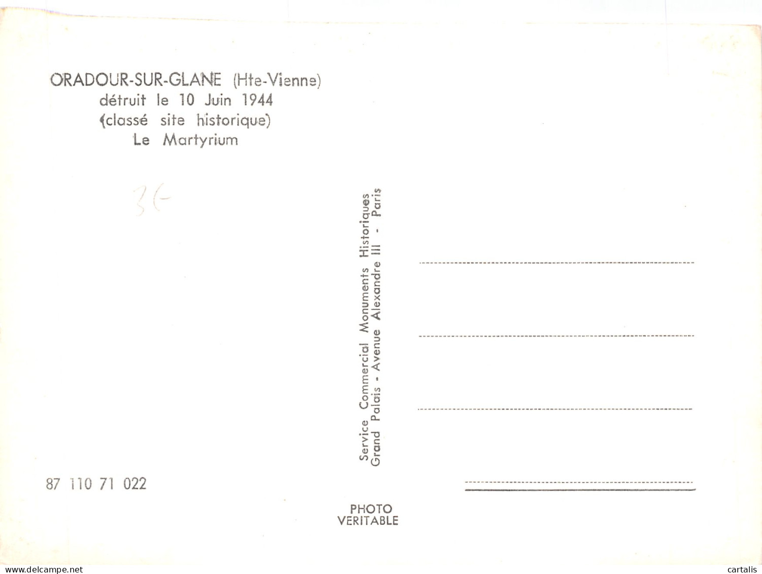 87-ORADOUR SUR GLANE-N°4154-A/0009 - Oradour Sur Glane