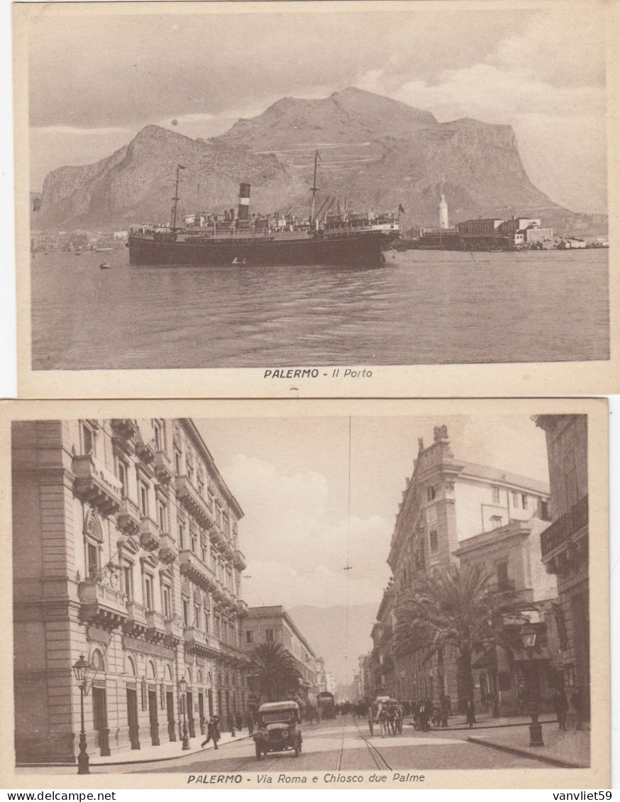 PALERMO-5 CARTOLINE -NON VIAGGIATE-1925-1935- CARTOLINA VIAGGIATA IL 15-9-1938 - Palermo