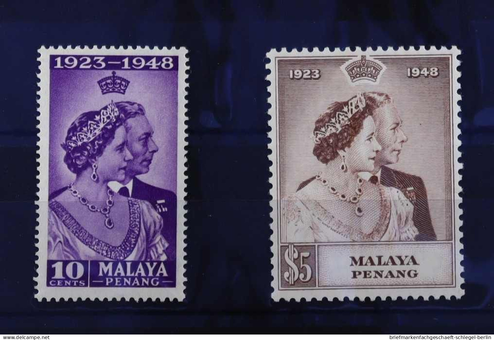 Malaiische Staaten Penang, 1948, 1 - 2, Postfrisch - Andere-Azië
