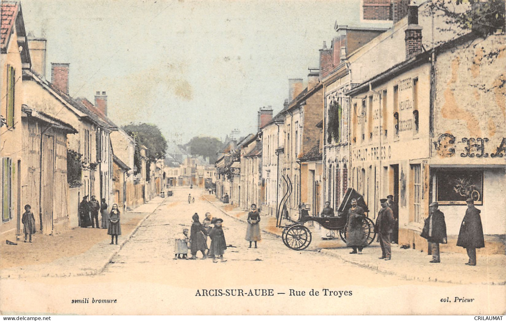 10-ARCIS SUR AUBE-RUE DE TROYES-ANIMEE-N 6015-H/0325 - Arcis Sur Aube