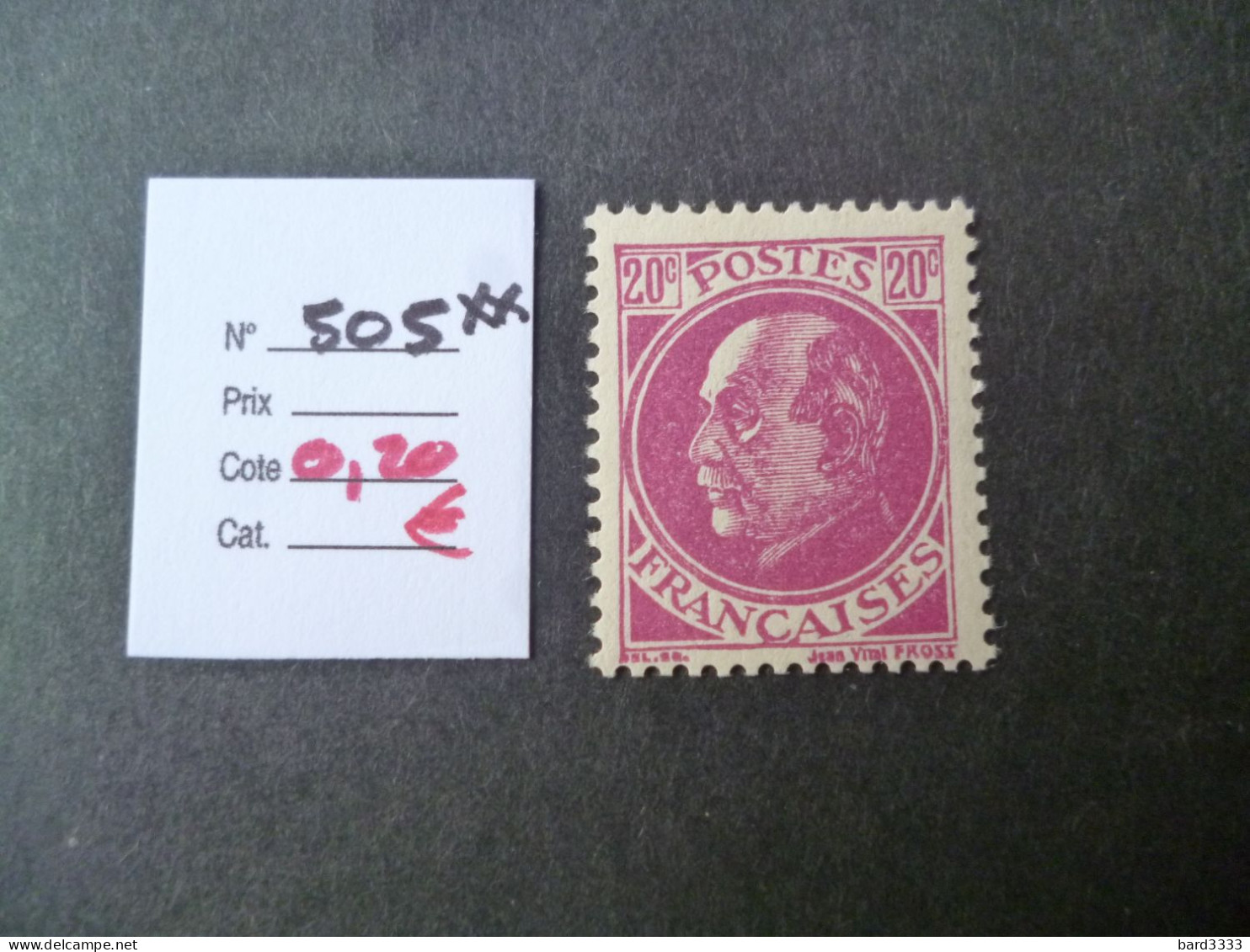 Timbre France Neuf ** 1941  N° 505 Cote 0,20 € - Neufs