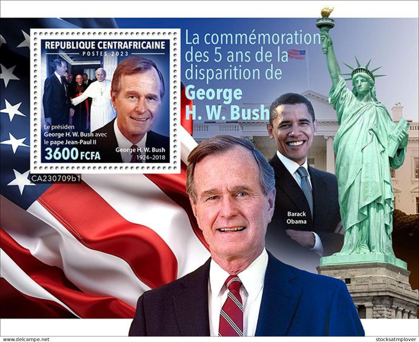 Central Africa 2023 5th Memorial Anniversary Of George H. W. Bush S202403 - Zentralafrik. Republik