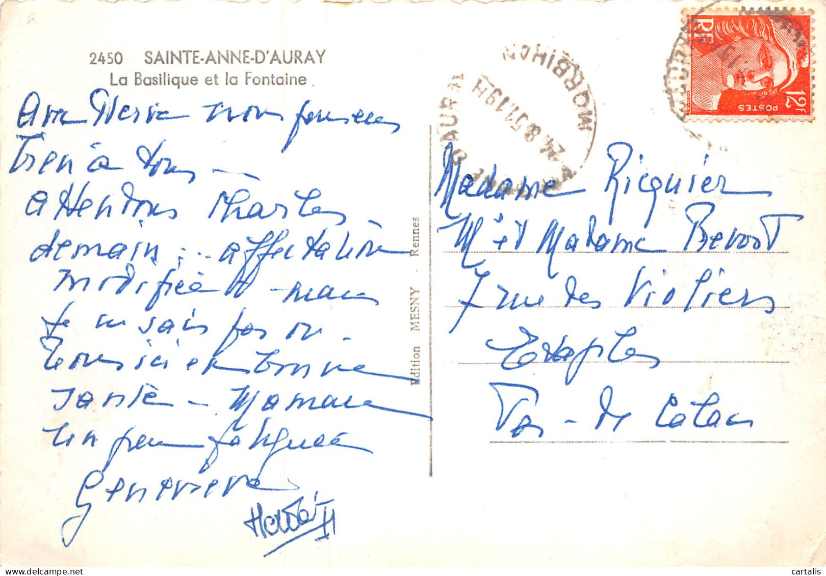 56-SAINTE ANNE D AURAY-N°4154-A/0351 - Sainte Anne D'Auray