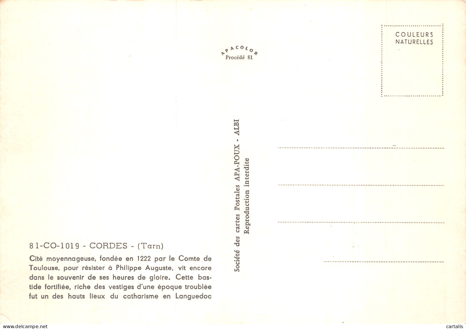 81-CORDES-N°4155-A/0217 - Cordes