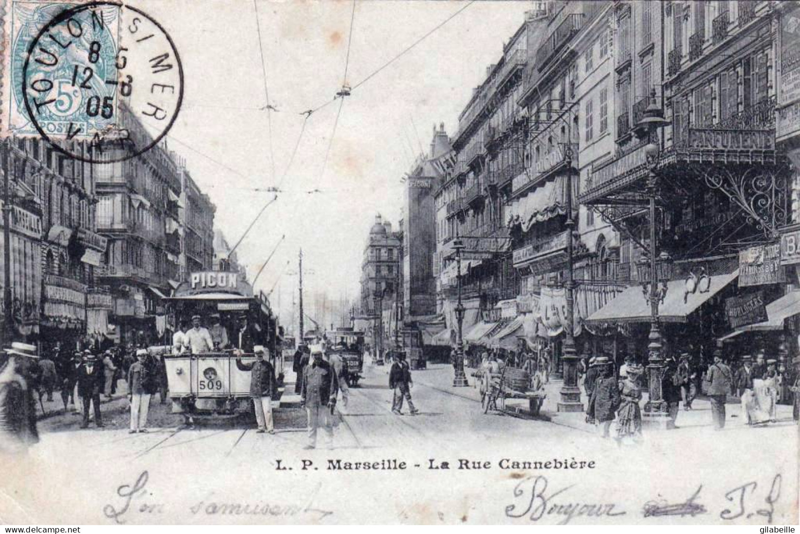 13 - MARSEILLE -  La Rue Canebiere - Canebière, Centro