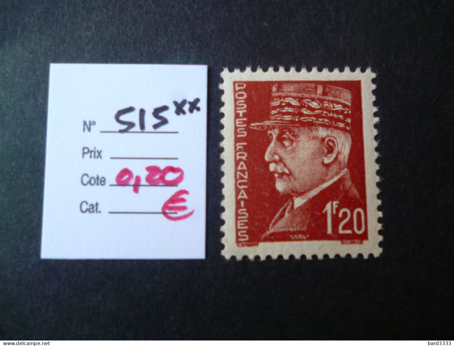 Timbre France Neuf ** 1941  N° 512 Cote 0,20 € - Nuovi
