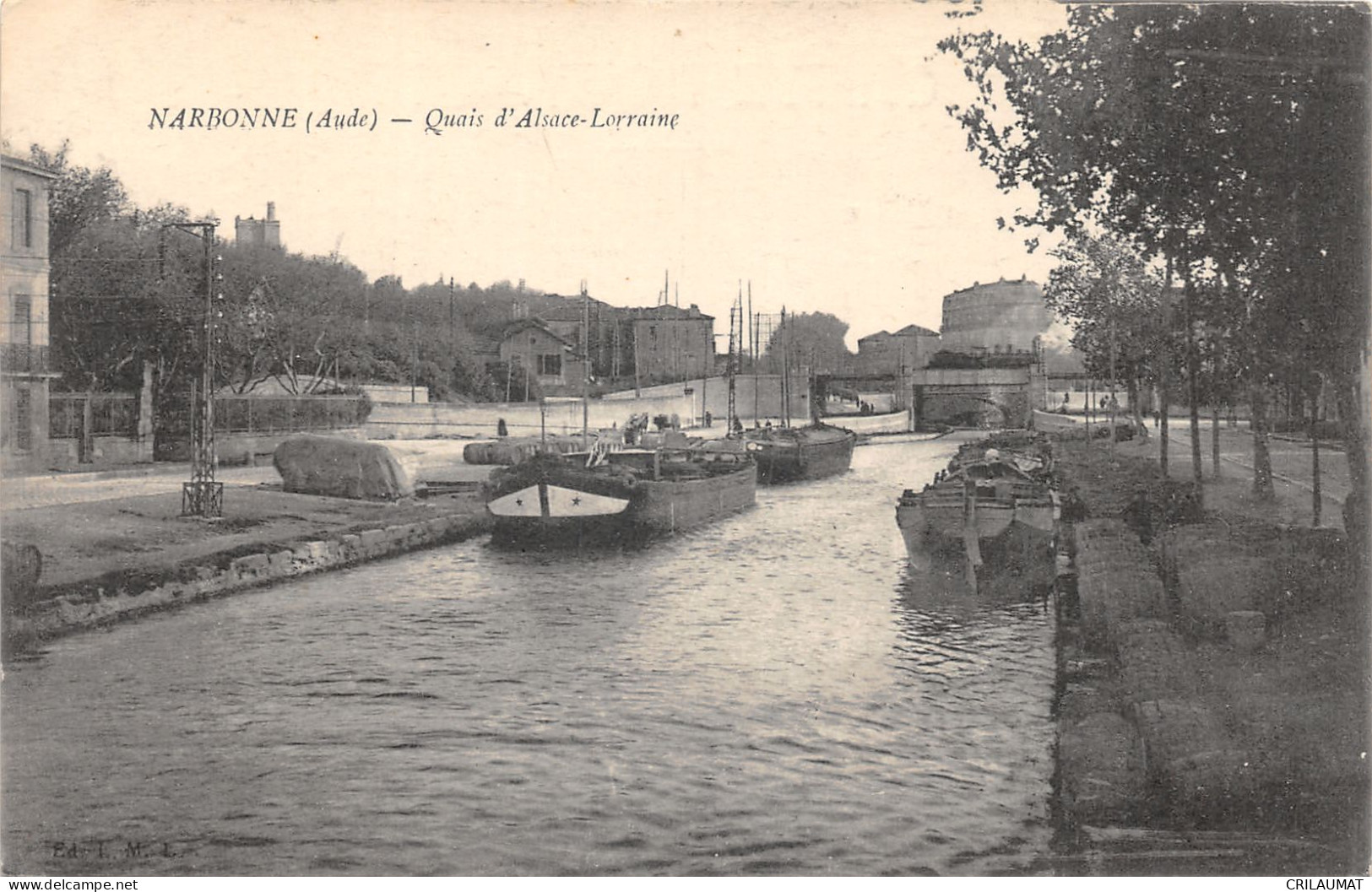 11-NARBONNE-QUAI D ALSACE LORRAINE-N T6017-H/0335 - Narbonne